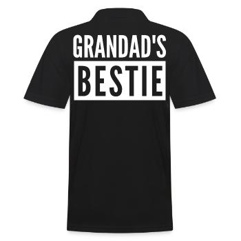 OPA'S BESTIE - Männer Poloshirt - Schwarz - Hinten - Kai (181cm)