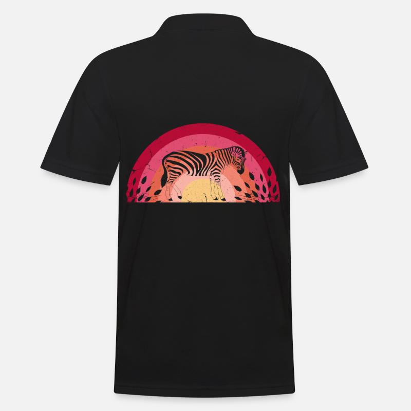 Zebra - Männer Poloshirt - Schwarz