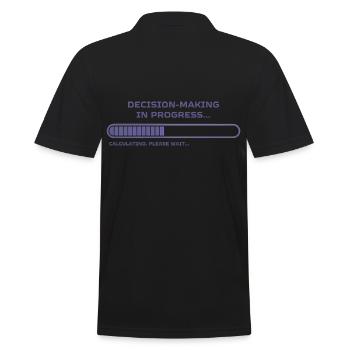 Witziges Ladebalken Design für Unentschlossene - Männer Poloshirt - Schwarz - Hinten - Kai (181cm)