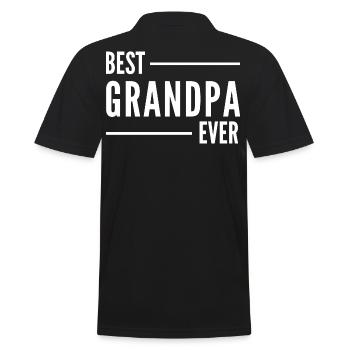 MEILLEUR GRAND-PÈRE DE TOUS LES TEMPS. CADEAU DE GRAND-PÈRE - Polo Homme - noir - Dos - Kai (181cm)