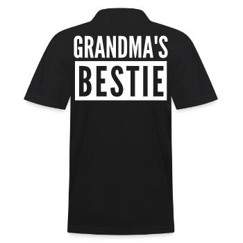 OMAS BESTIE - Männer Poloshirt - Schwarz - Hinten - Kai (181cm)