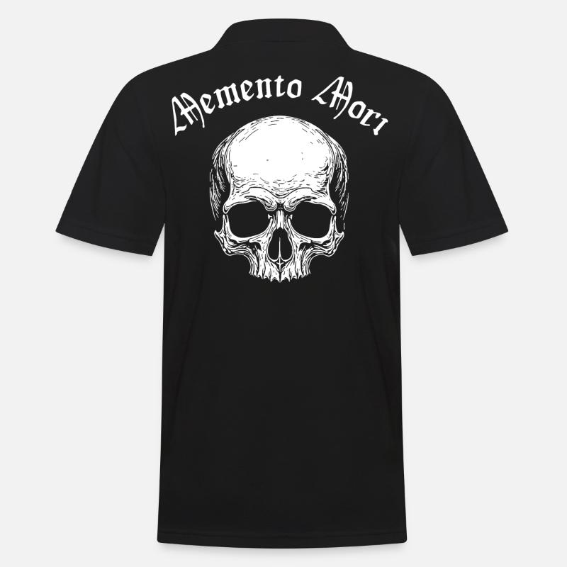 Crâne Memento Mori - Polo Homme - noir