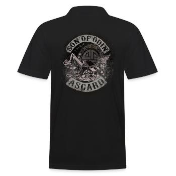Son of Odin Asgard Thor Viking gift biker - Men's Polo Shirt - black - Back - Kai (181cm)
