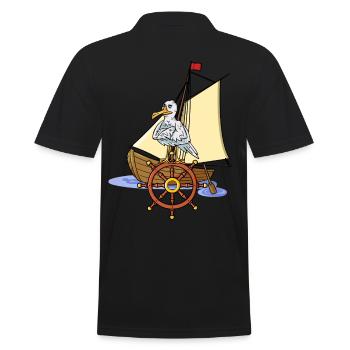 Maritim Bateau Volant Marins Seagull Voilier - Polo Homme - noir - Dos - Kai (181cm)