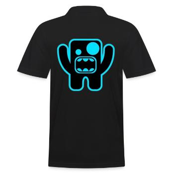 Monsters screaming - Men's Polo Shirt - black - Back - Kai (181cm)