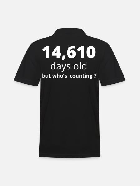 40th birthday - Men's Polo Shirt - black
