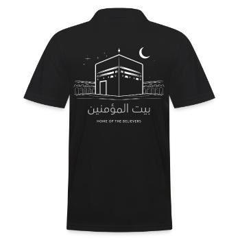 Kaaba Home of the Believers - Männer Poloshirt - Schwarz - Hinten - Kai (181cm)
