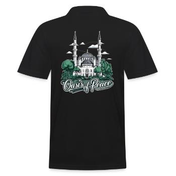 Majestätische Moschee & islamische Kultur - Männer Poloshirt - Schwarz - Hinten - Kai (181cm)