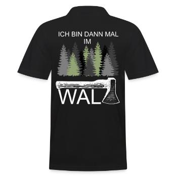 I'm off to the woods lumberjack - Men's Polo Shirt - black - Back - Kai (181cm)