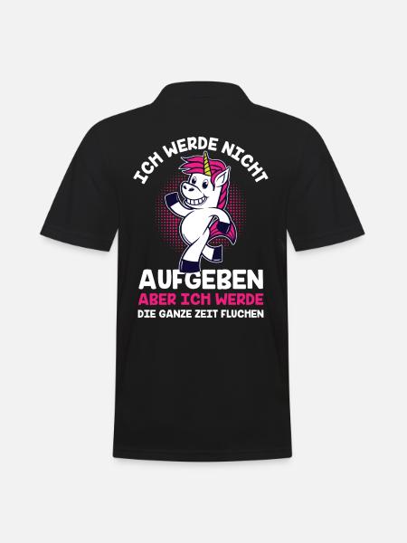 Ich Werde Nicht Aufgeben Ich Werde Die Ganze Zeit - Männer Poloshirt - Schwarz