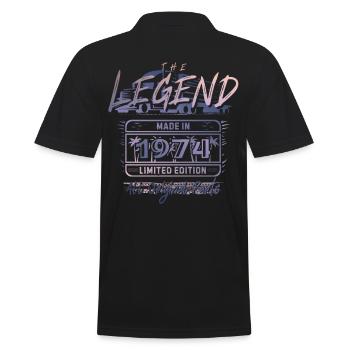 The Legend Made in 1974 Limited Edition - Männer Poloshirt - Schwarz - Hinten - Kai (181cm)