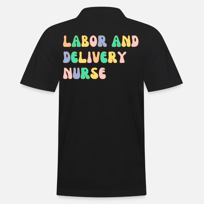 Arbeits- und Entbindungsschwester - Männer Poloshirt - Schwarz