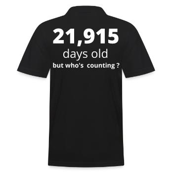 60. Geburtstag - Männer Poloshirt - Schwarz - Hinten - Kai (181cm)