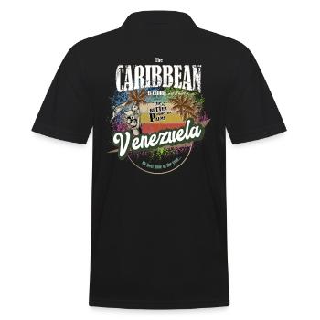 Venezuela vacances voyage Caraïbes cadeau rétro - Polo Homme - noir - Dos - Kai (181cm)