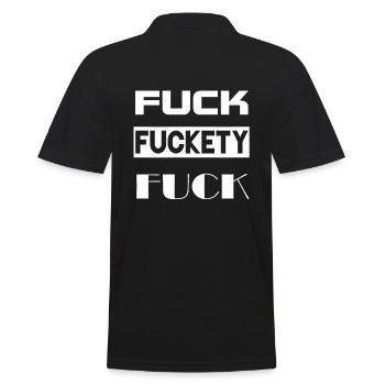 Fuck Fuckety Fuck Funny Fuck Off cadeau - Polo Homme - noir - Dos - Kai (181cm)