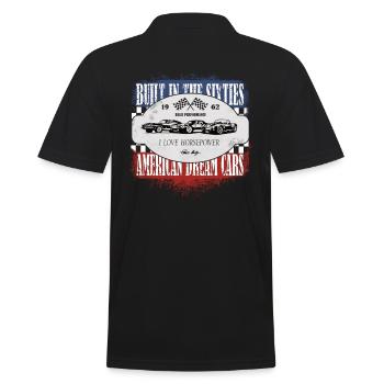 American Dream Cars Shelby Cobra gift - Men's Polo Shirt - black - Back - Kai (181cm)
