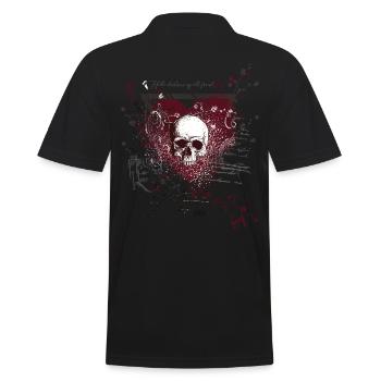 Hello darkness my old friend skull flower cadeau - Polo Homme - noir - Dos - Kai (181cm)