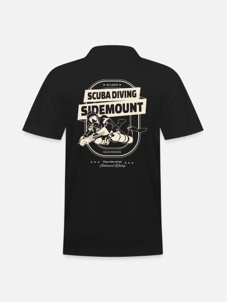 Sidemount Tauchen Höhlentauchen Geschenk no limits - Männer Poloshirt - Schwarz