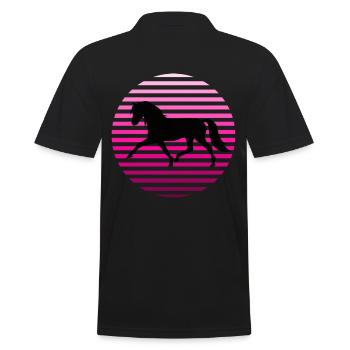 Chevaux Équitation Filles Femmes Hommes Équitation Mode - Polo Homme - noir - Dos - Kai (181cm)