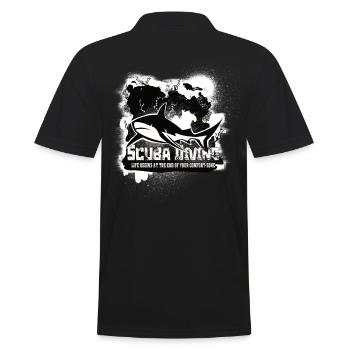 Plongée sous-marine Shark Reef Fin de la zone de confort - Polo Homme - noir - Dos - Kai (181cm)