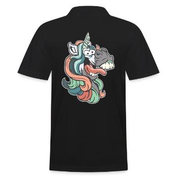 Licorne Licorne Je ne suis pas folle - Polo Homme - noir - Dos - Kai (181cm)