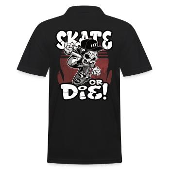 Skate ou le cadeau de skateboard ride - Polo Homme - noir - Dos - Kai (181cm)