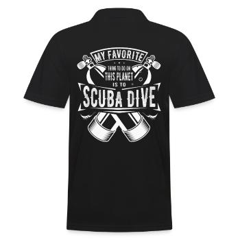 My Favorite thing to do is Scuba Diving Geschenk - Männer Poloshirt - Schwarz - Hinten - Kai (181cm)