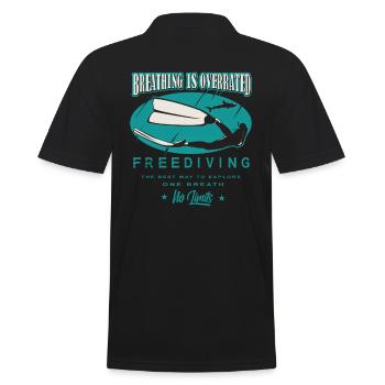Freediving Apnea Breathing Is Overrated Gift - Men's Polo Shirt - black - Back - Kai (181cm)