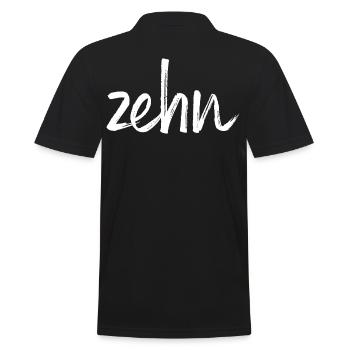 dix 10 numéro de cadeau d'anniversaire - Polo Homme - noir - Dos - Kai (181cm)