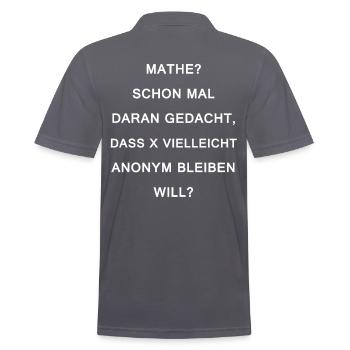 Maths blague école professeur mathématiques - Polo Homme - charbon - Dos - Nico (186cm)