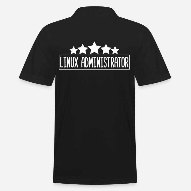Linux Administrator - Männer Poloshirt - Schwarz