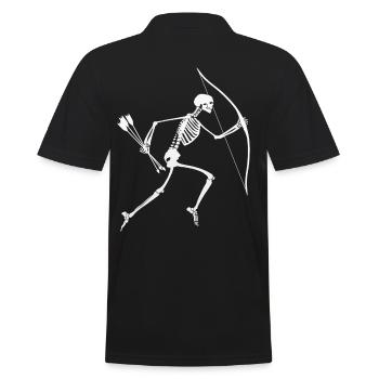 chemise de squelette d'archer de tir à l'arc drôle - Polo Homme - noir - Dos - Kai (181cm)