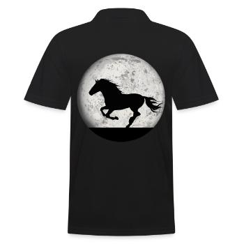 Pferde Pferd Reiten Reitsport Mädchen Frauen Shirt - Polo Homme - noir - Dos - Kai (181cm)