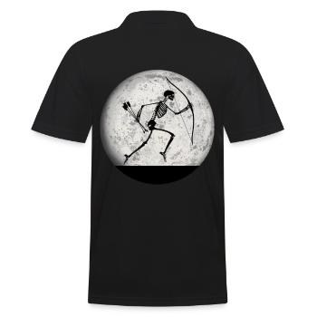 funny archery halloween archer archer - Men's Polo Shirt - black - Back - Kai (181cm)