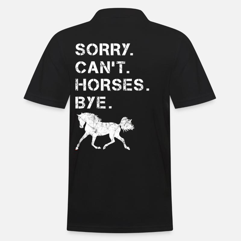 Drôle de cheval cavalière - Polo Homme - noir