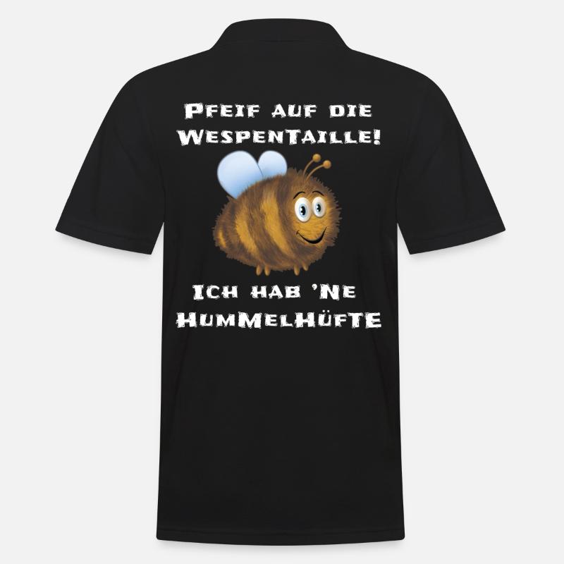 Dicke Hummel Wespentaille Hummelhüfte - Männer Poloshirt - Schwarz