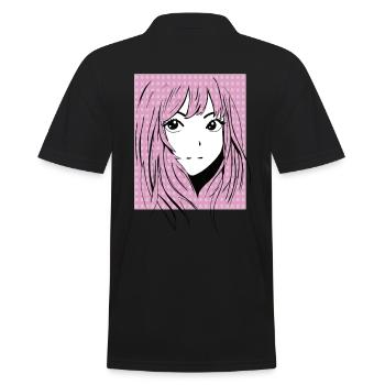Anime Manga Fille - Polo Homme - noir - Dos - Kai (181cm)