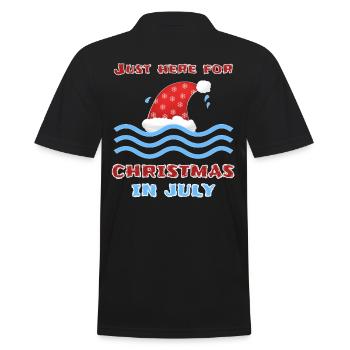 Christmas in July - Men's Polo Shirt - black - Back - Kai (181cm)