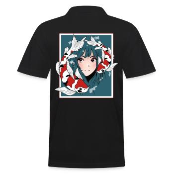 Anime Fille Otaku Koi - Polo Homme - noir - Dos - Kai (181cm)