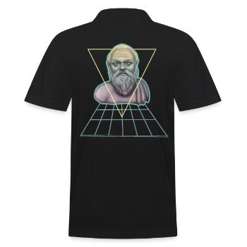 Socrates Greek Philosopher Modern - Men's Polo Shirt - black - Back - Kai (181cm)