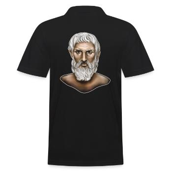 Epicurus Greek Philosophy - Men's Polo Shirt - black - Back - Kai (181cm)
