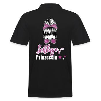 Schlagerprinzessin Schlagerfan Schlagermusik - Männer Poloshirt - Schwarz - Hinten - Kai (181cm)