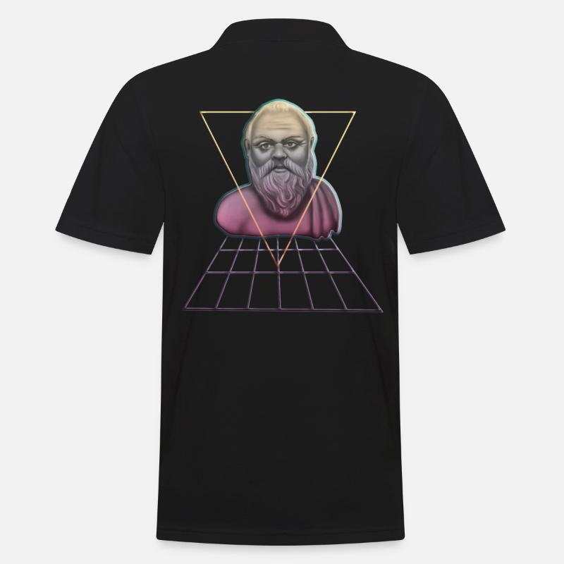 Sokrates Philosoph Student Geschenk - Männer Poloshirt - Schwarz