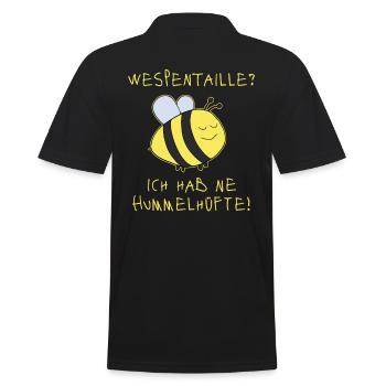 Hummel Wespentaille Hummelhüfte - Männer Poloshirt - Schwarz - Hinten - Kai (181cm)