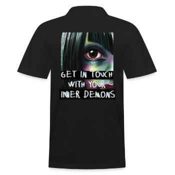 Anime Japan Demons - Men's Polo Shirt - black - Back - Kai (181cm)