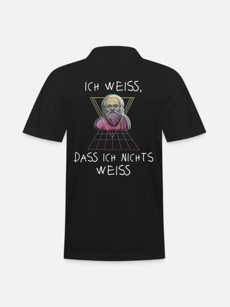 Socrates Greek Philosopher - Men's Polo Shirt - black