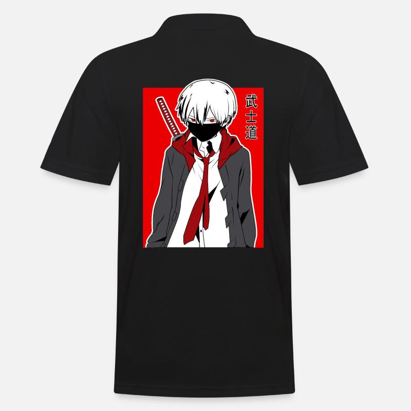 Samouraï Guerrier Anime - Polo Homme - noir