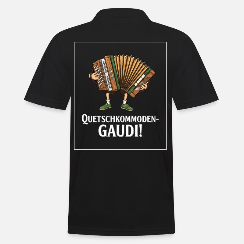 Quetschkommoden Gaudi ! - Männer Poloshirt - Schwarz