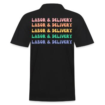 Labor and delivery nurse - Men's Polo Shirt - black - Back - Kai (181cm)