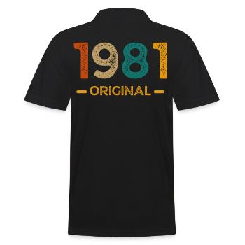 1981 ORIGINAL - Männer Poloshirt - Schwarz - Hinten - Kai (181cm)